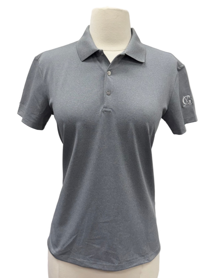 RLX Ralph Lauren Snap Collar Performance Polo - Grey Heather - Skorzie