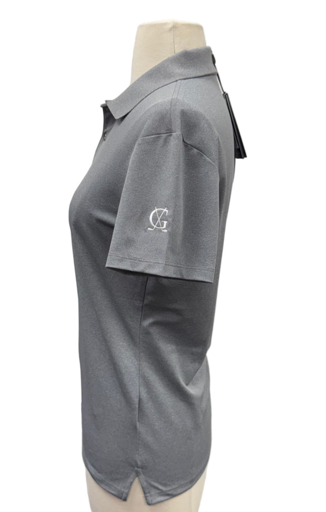 RLX Ralph Lauren Snap Collar Performance Polo - Grey Heather - Skorzie