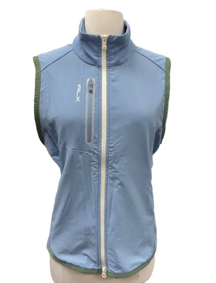 RLX Ralph Lauren Women's Full Zip Vest - Light Blue - Skorzie