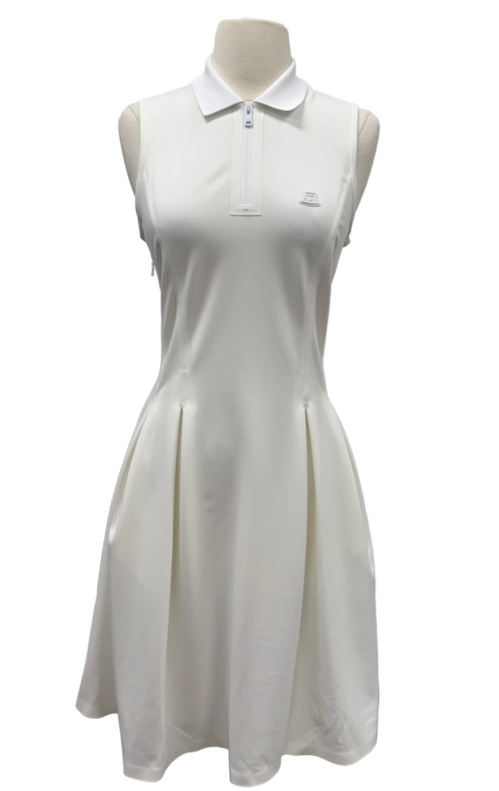 Tilly Polo Dress - White - Small - Skorzie