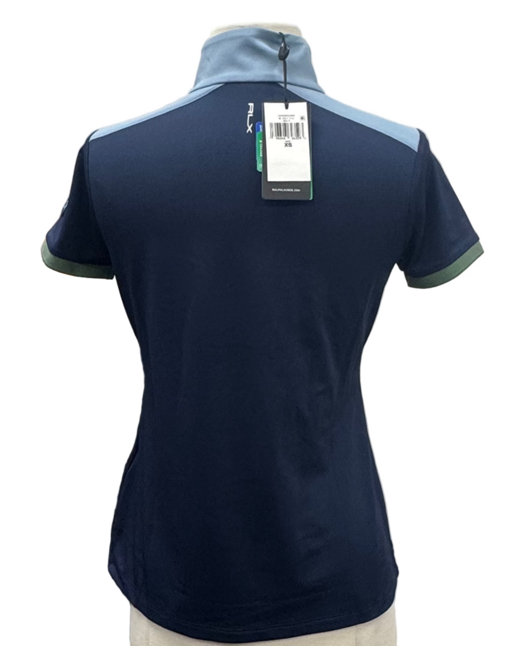 RLX Ralph Lauren Tailored Quarter-Zip Piqué Shirt - Navy - Skorzie