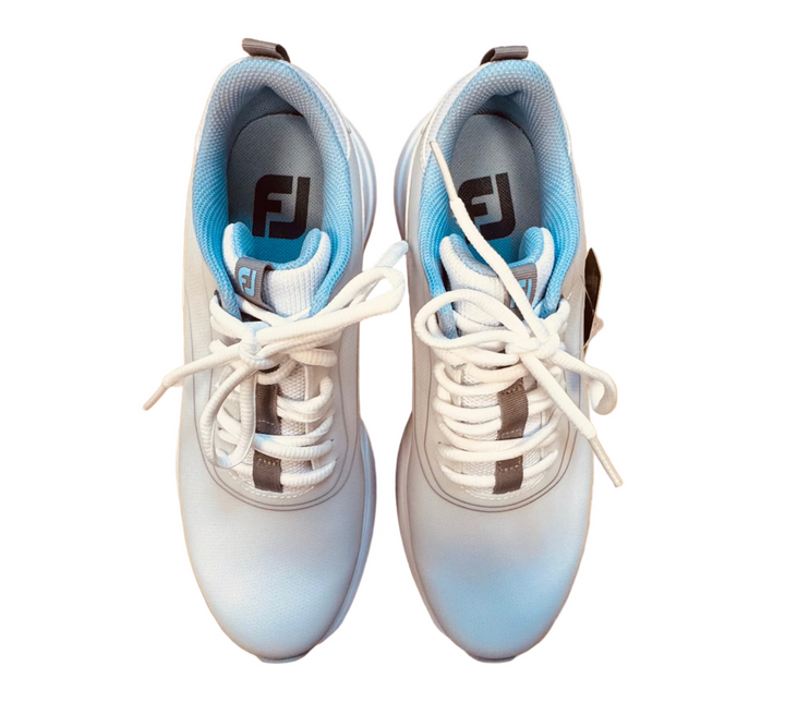 FootJoy Women's Performa Golf Shoes - White/Light Blue - Size 8