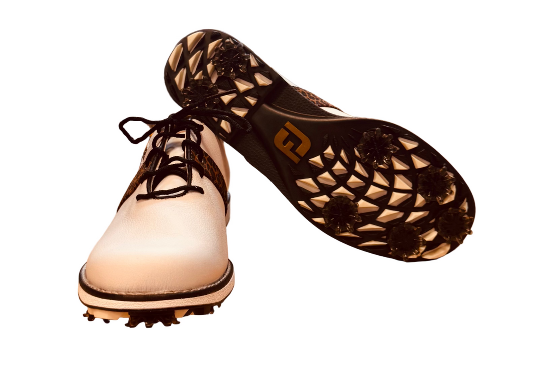 FootJoy Women's Premiere Series Golf Shoes - White/Leopard