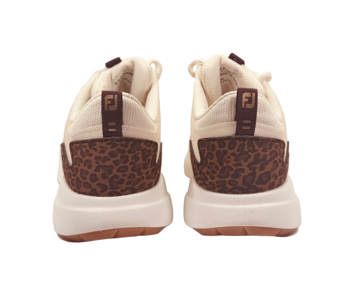 FootJoy Women's Performa Golf Shoes - Cream/Leopard