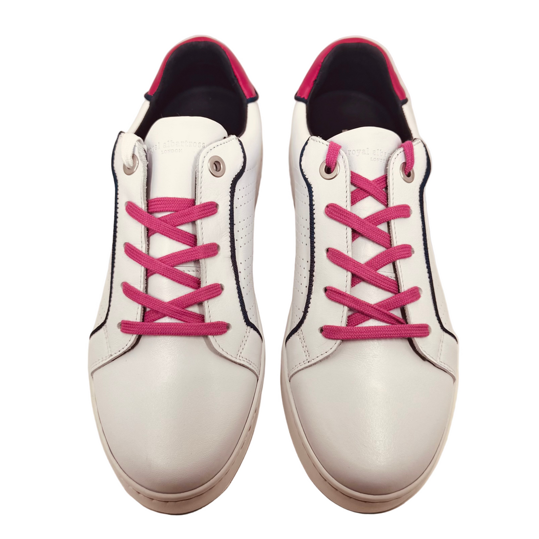 Royal Albartross Women's Hampton Perforated Spikeless Golf Shoe - White/Fuchsia