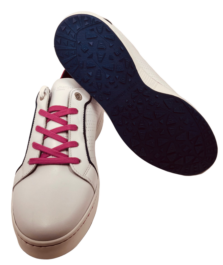 Royal Albartross Women's Hampton Perforated Spikeless Golf Shoe - White/Fuchsia