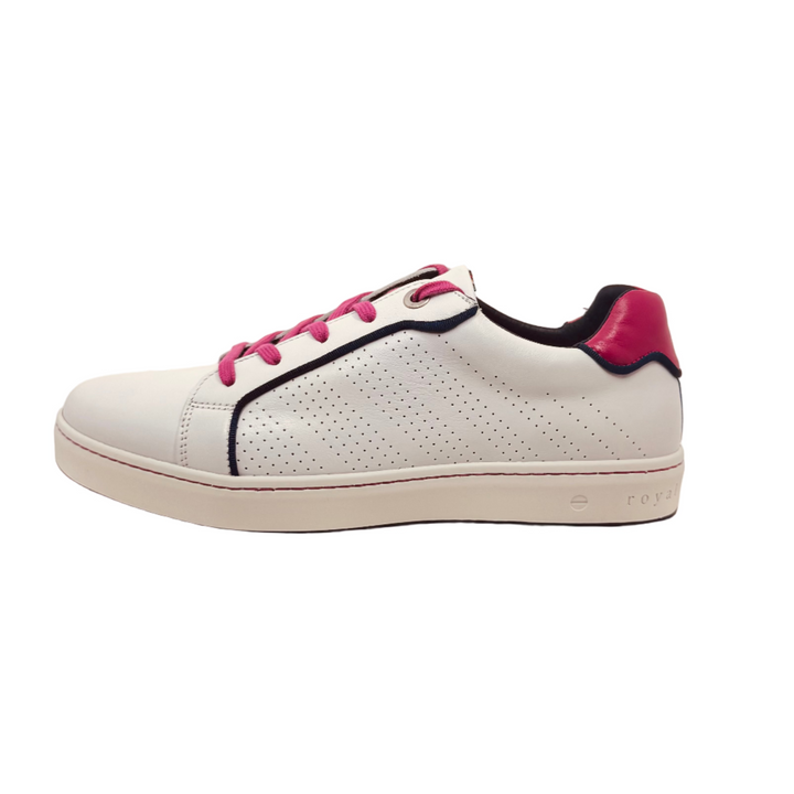 Royal Albartross Women's Hampton Perforated Spikeless Golf Shoe - White/Fuchsia