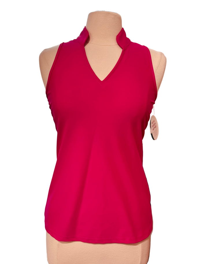 Tzu Tzu Tabitha Top - Lipstick