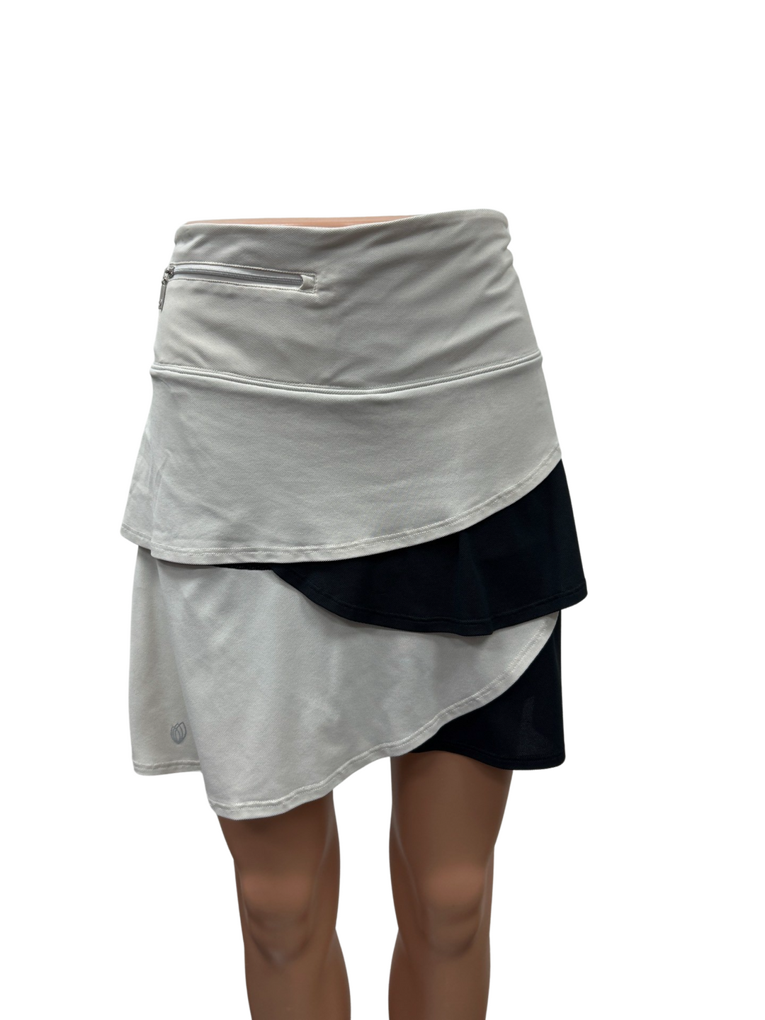 GG Blue Ruffle Skort - Tan/Black - Size Medium - Skorzie