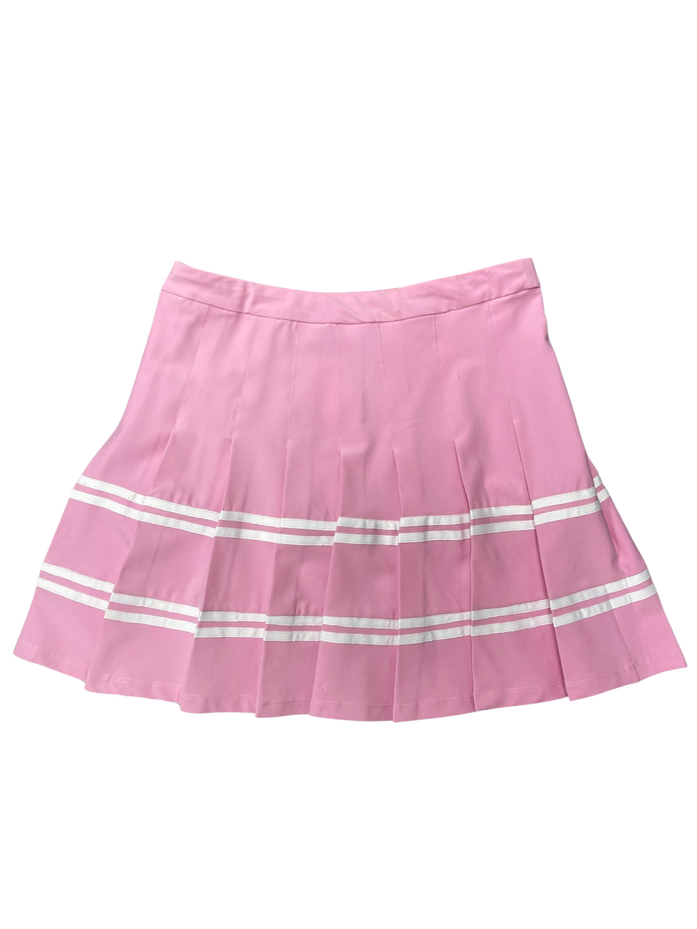 Tail Pleated Skort - Pink with White Varsity Stripes - Size 12 - Skorzie