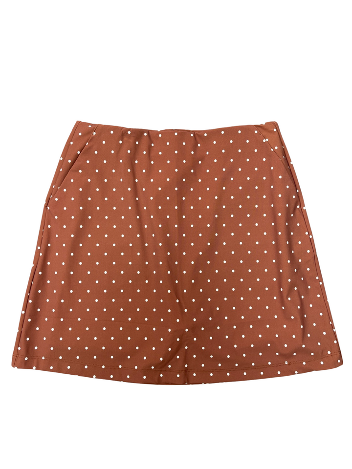 Jayebird Janie Classic Skort - Brown with White Dot - Size X-Small - Skorzie