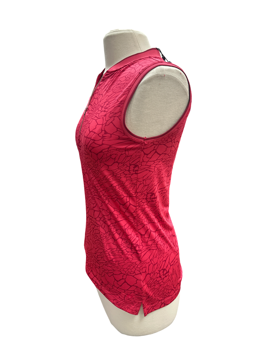 Dunning Brigid Ventilated Performance Sleeveless Polo- Raspberry - Skorzie