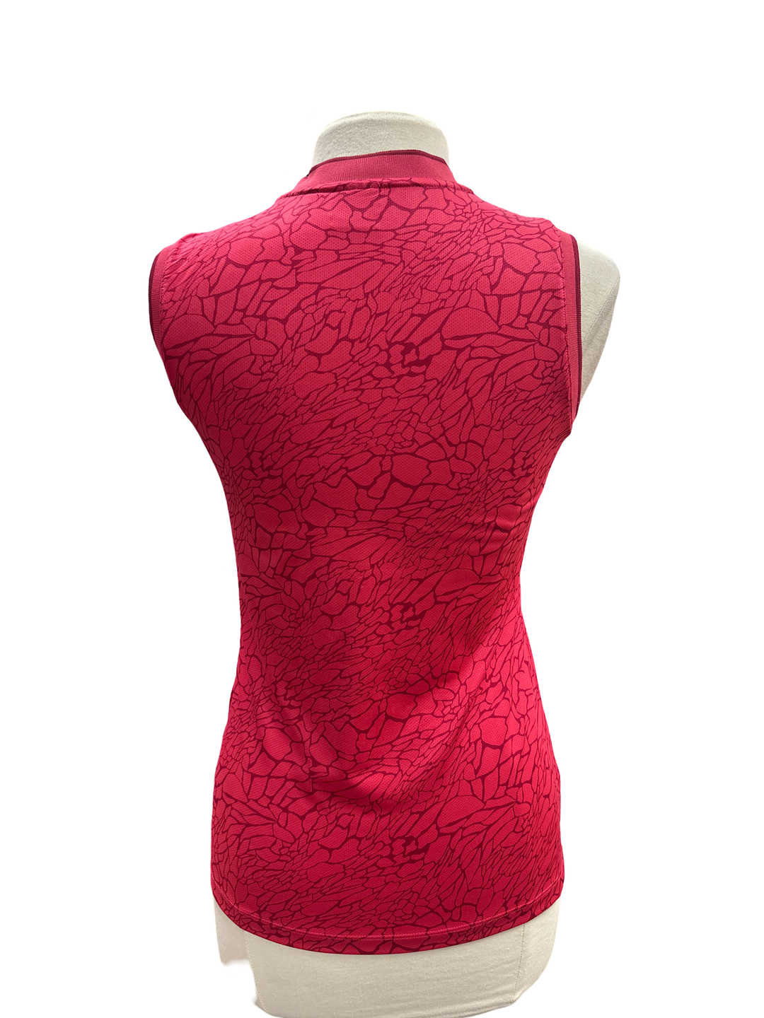 Dunning Brigid Ventilated Performance Sleeveless Polo- Raspberry - Skorzie