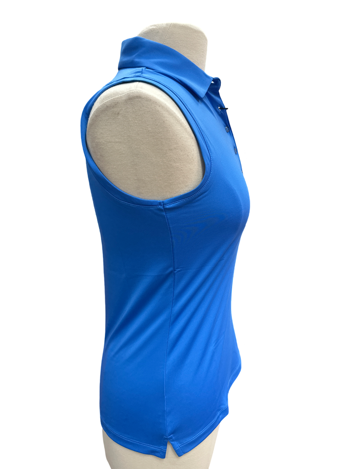 Dunning Player Jersey Sleeveless Performance Polo- Azure - Skorzie