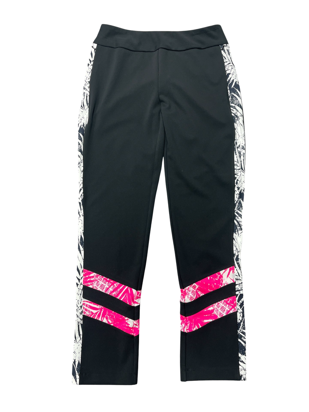 Tail Tropical Ankle Pant - Black/Hot Pink - Size 6 - Skorzie