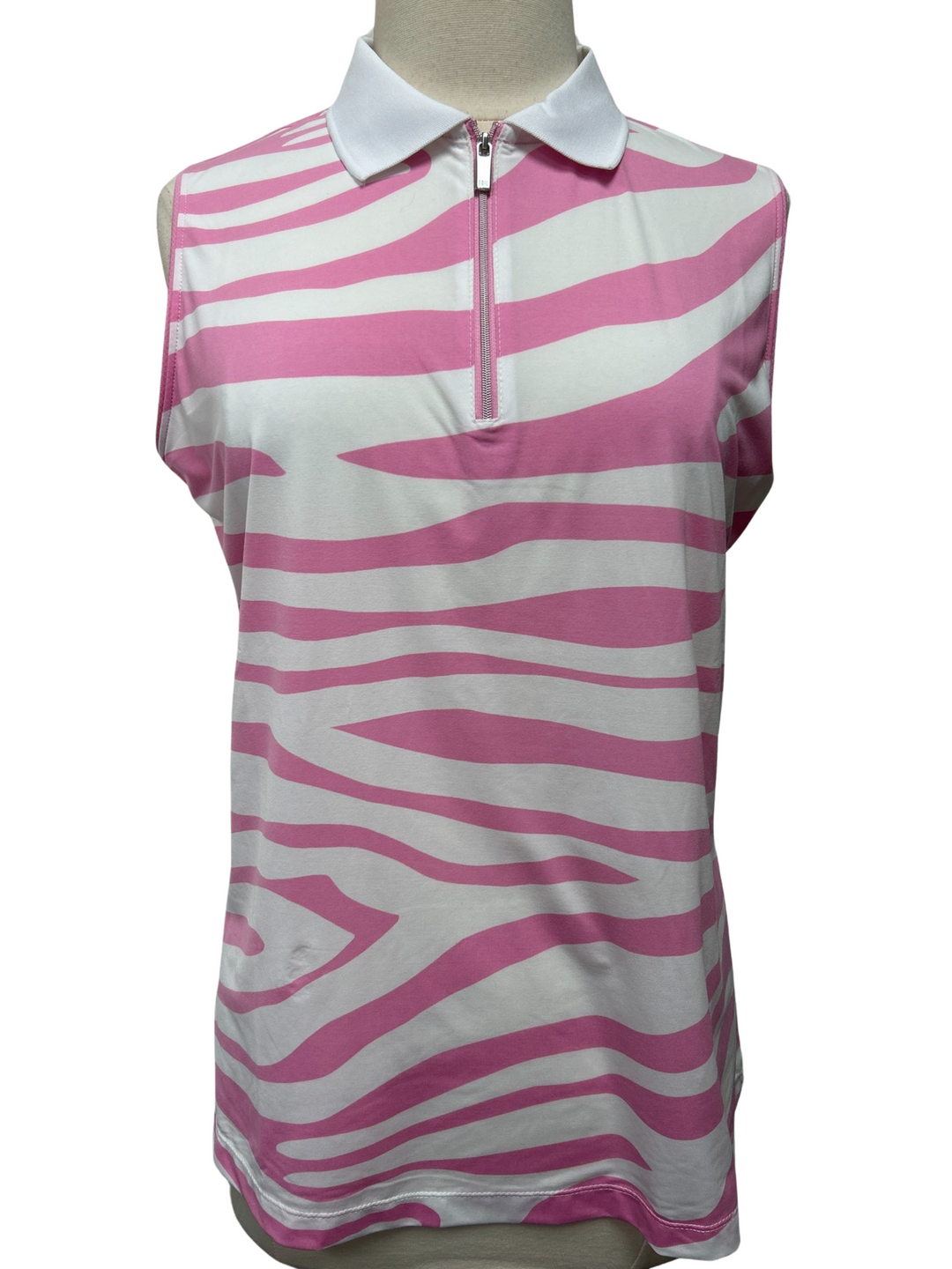 TAIL -Sleeveless Shirt - White and Pink -XL - Skorzie