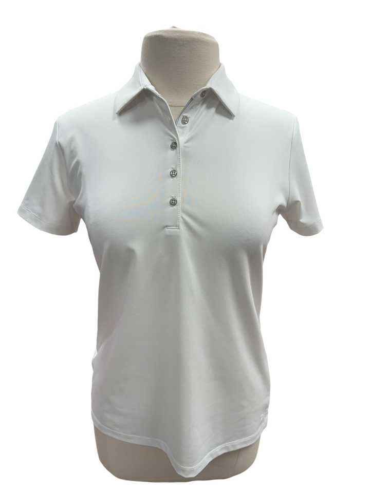 Dunning White Player Jersey Short Sleeve Performance Polo - Skorzie