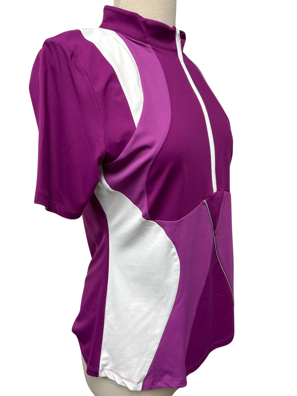 Catwalk Performance Artwear Short Sleeve Top - Purple - Size Large - Skorzie