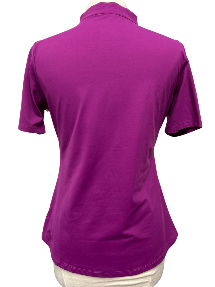 Catwalk Performance Artwear Short Sleeve Top - Purple - Size Large - Skorzie