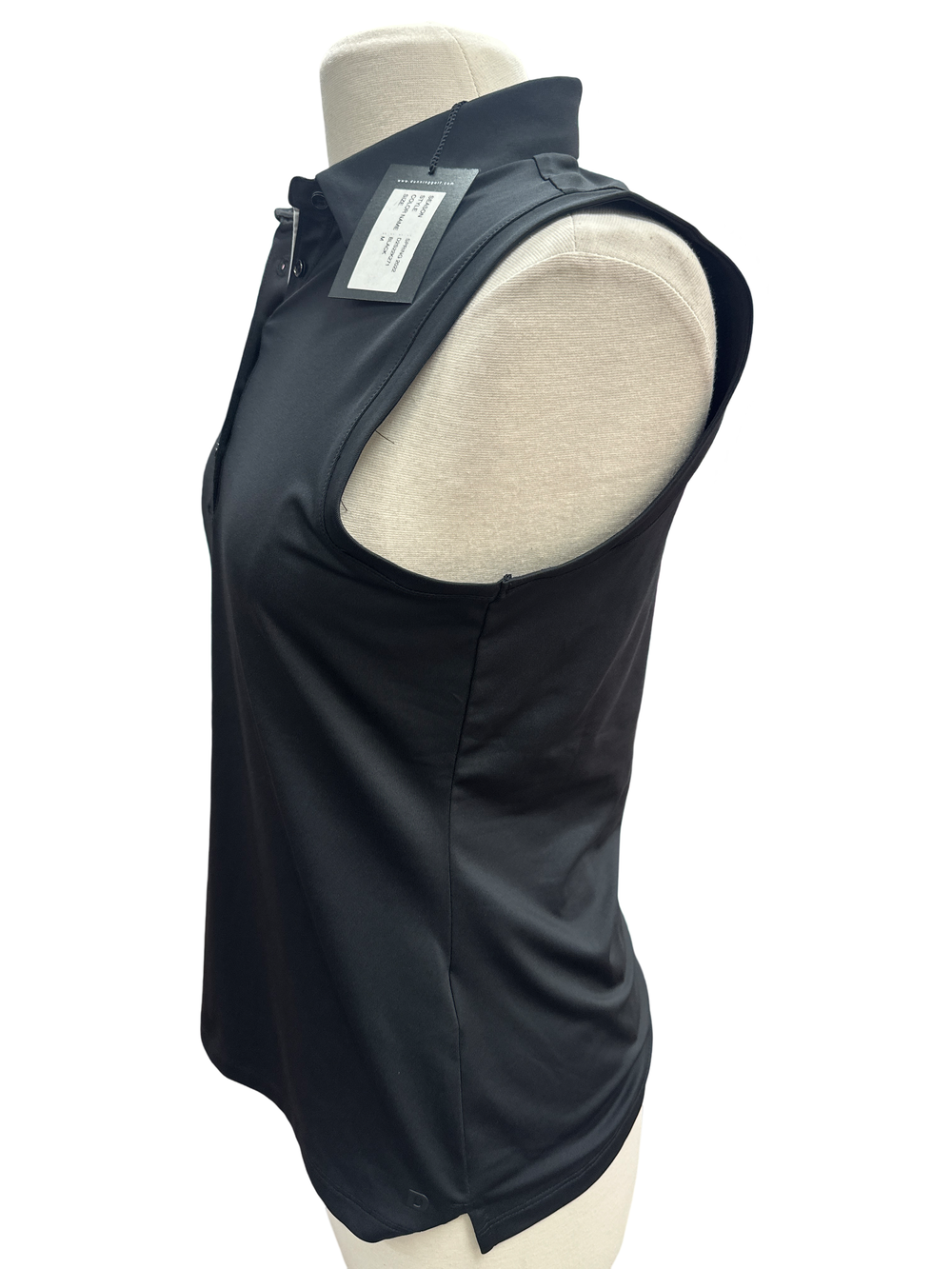 Dunning Black Player Jersey Sleeveless Performance Polo - Skorzie