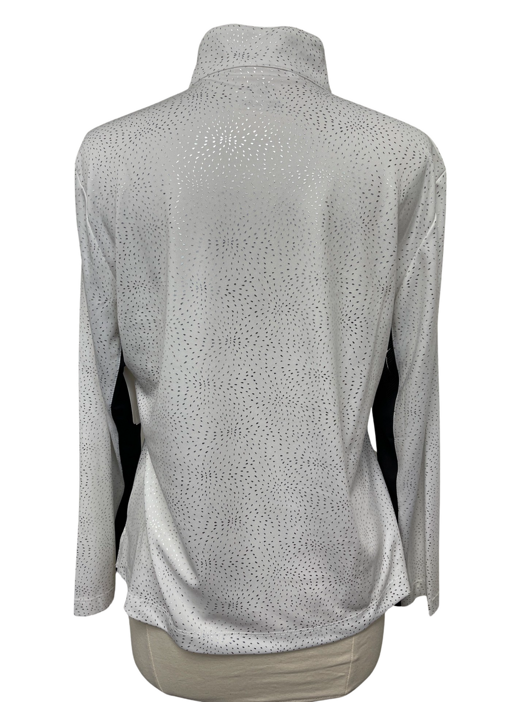 Monterey Club Long Sleeve Top - White/Silver - Size Large - Skorzie
