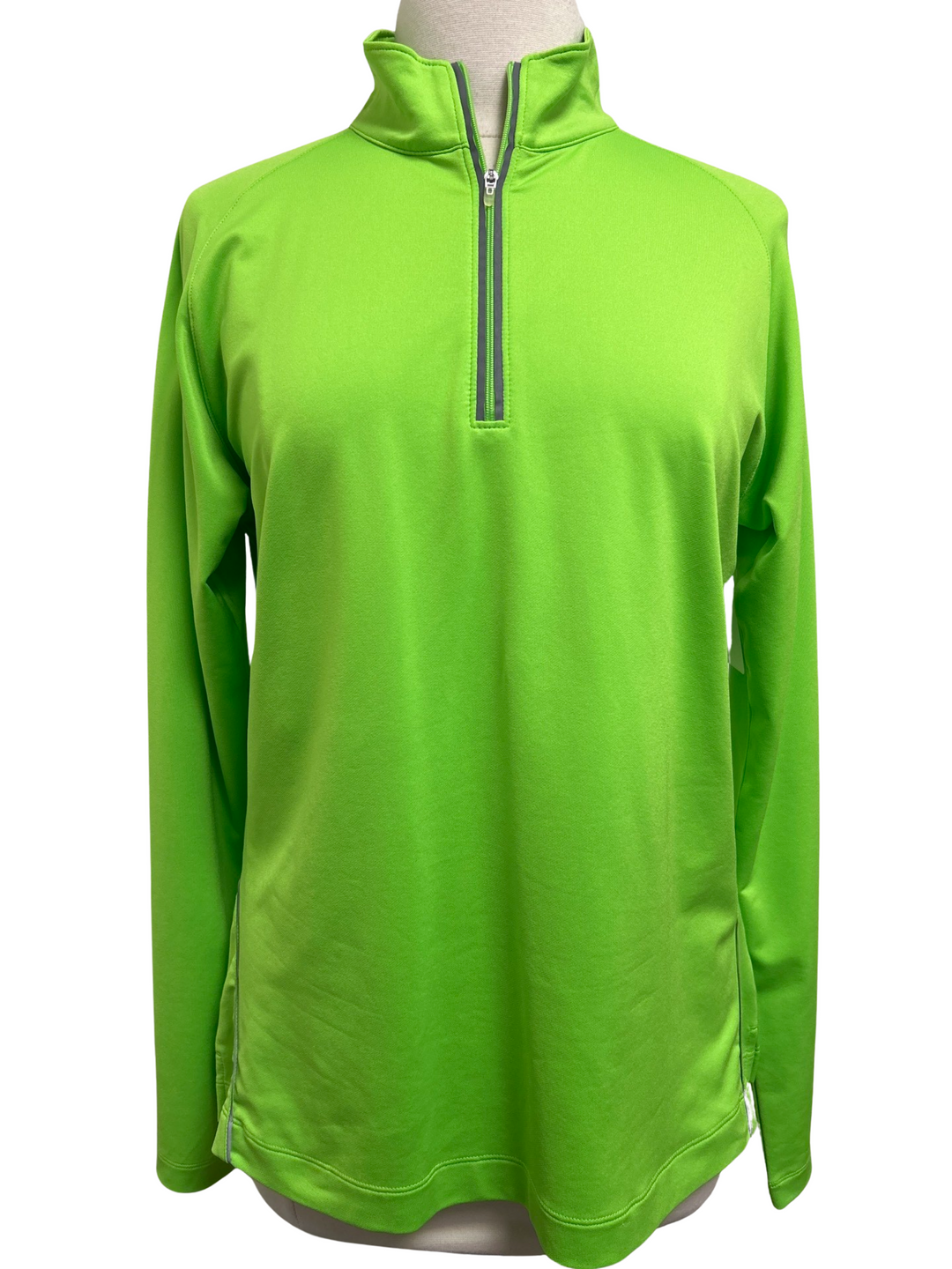 Slazenger Long Sleeve 1/2 Zip Pullover - Size L - Neon Green - Skorzie