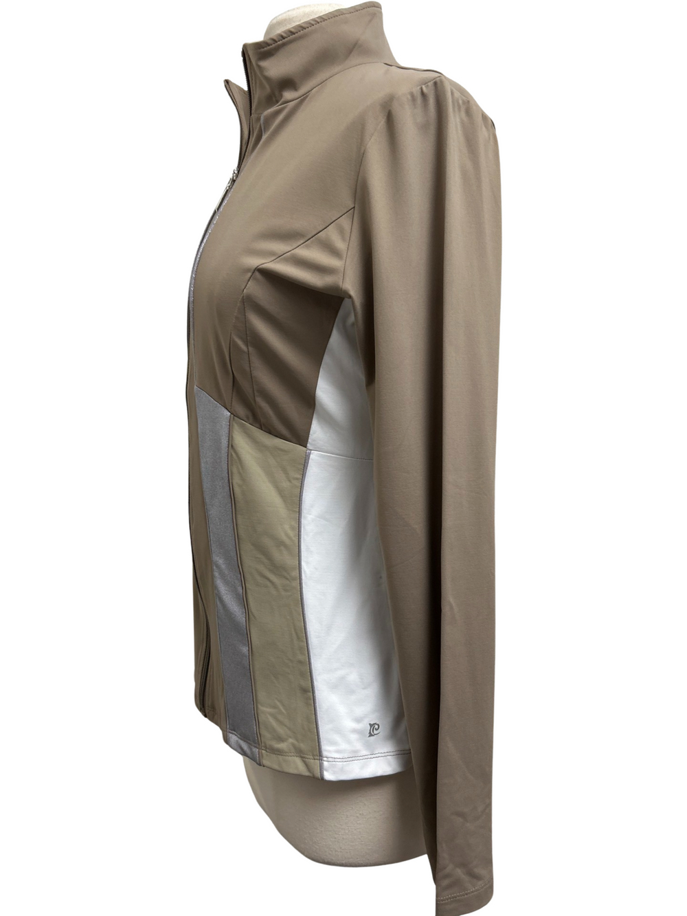 Catwalk Performance Artwear Long Sleeve Zip Front Jacket  - Sand - Size L - Skorzie