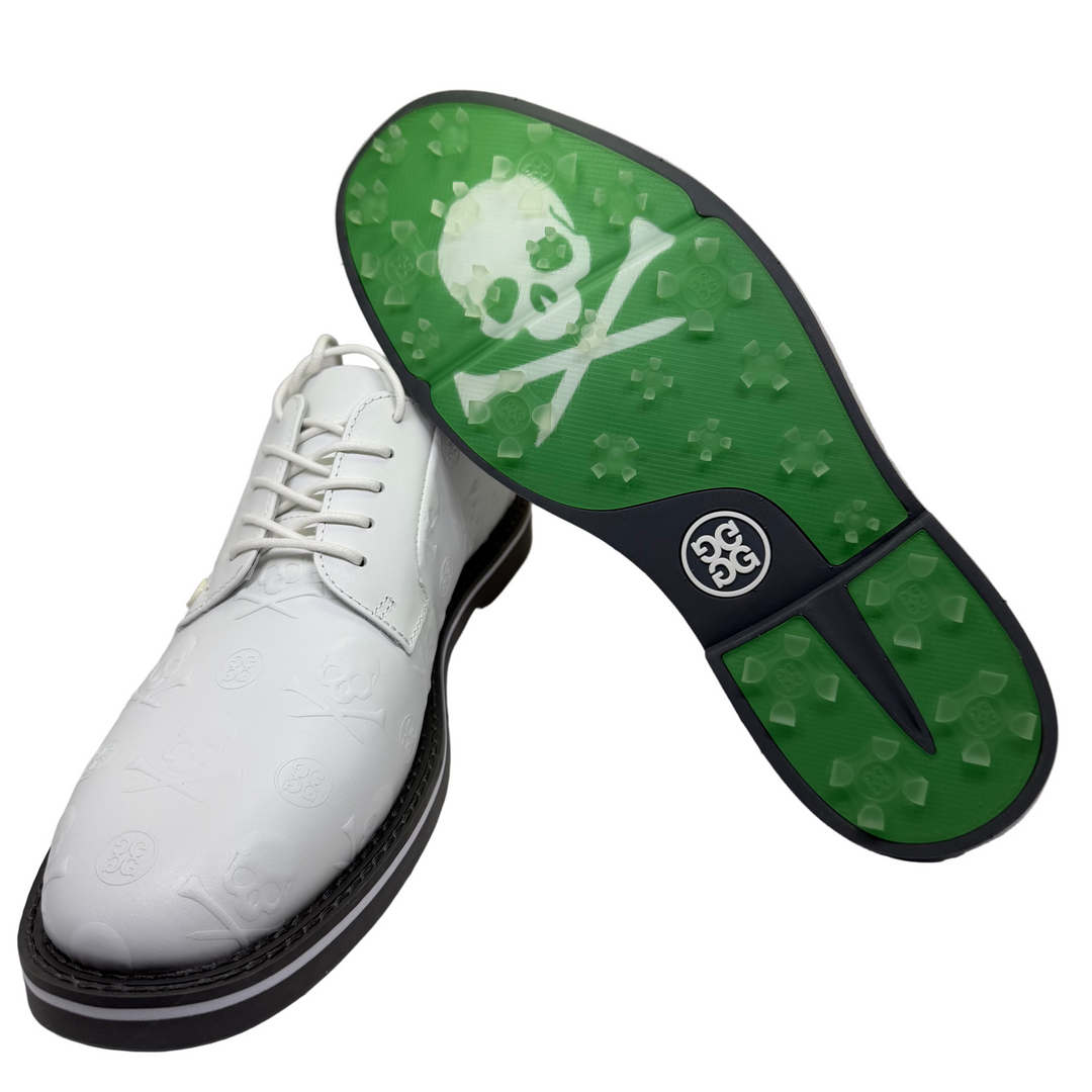 G/FORE Men's Gallivanter Embossed Skull and Tees Golf Shoe - Snow/Charcoal