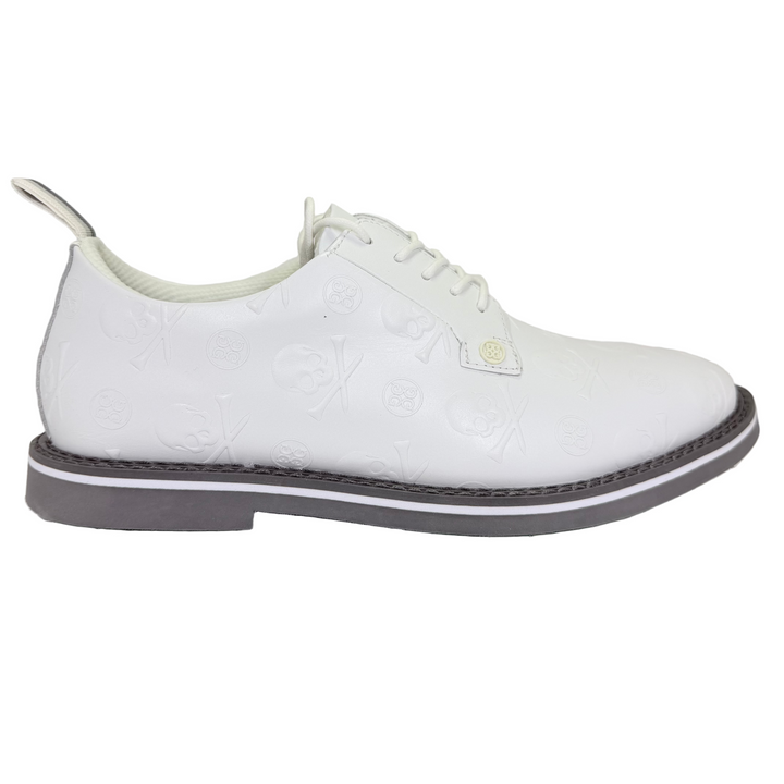 G/FORE Men's Gallivanter Embossed Skull and Tees Golf Shoe - Snow/Charcoal