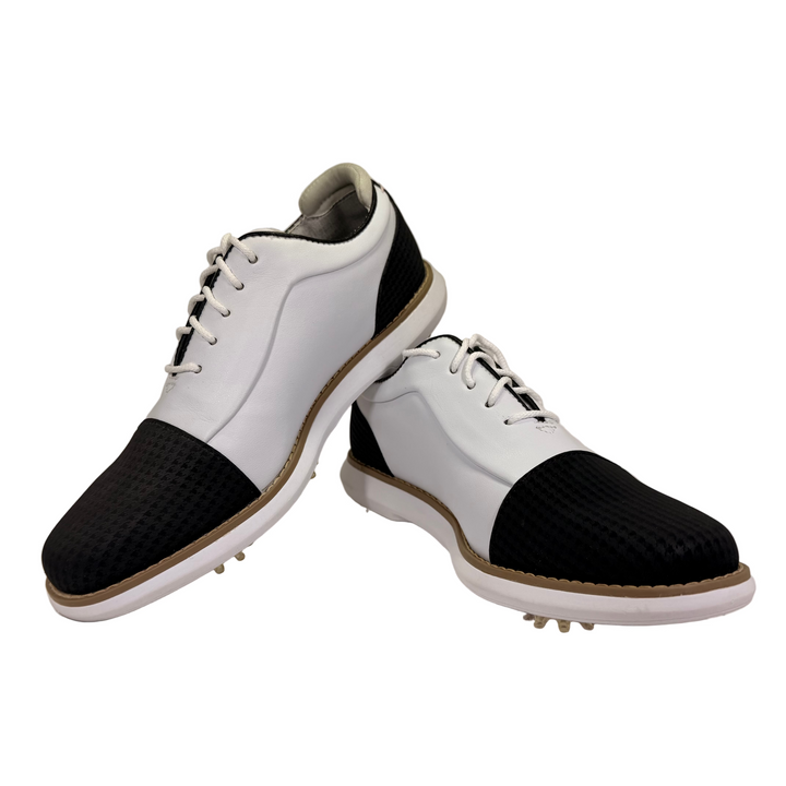 FootJoy Women's Traditions Golf Shoes - White/Black - Size 6.5