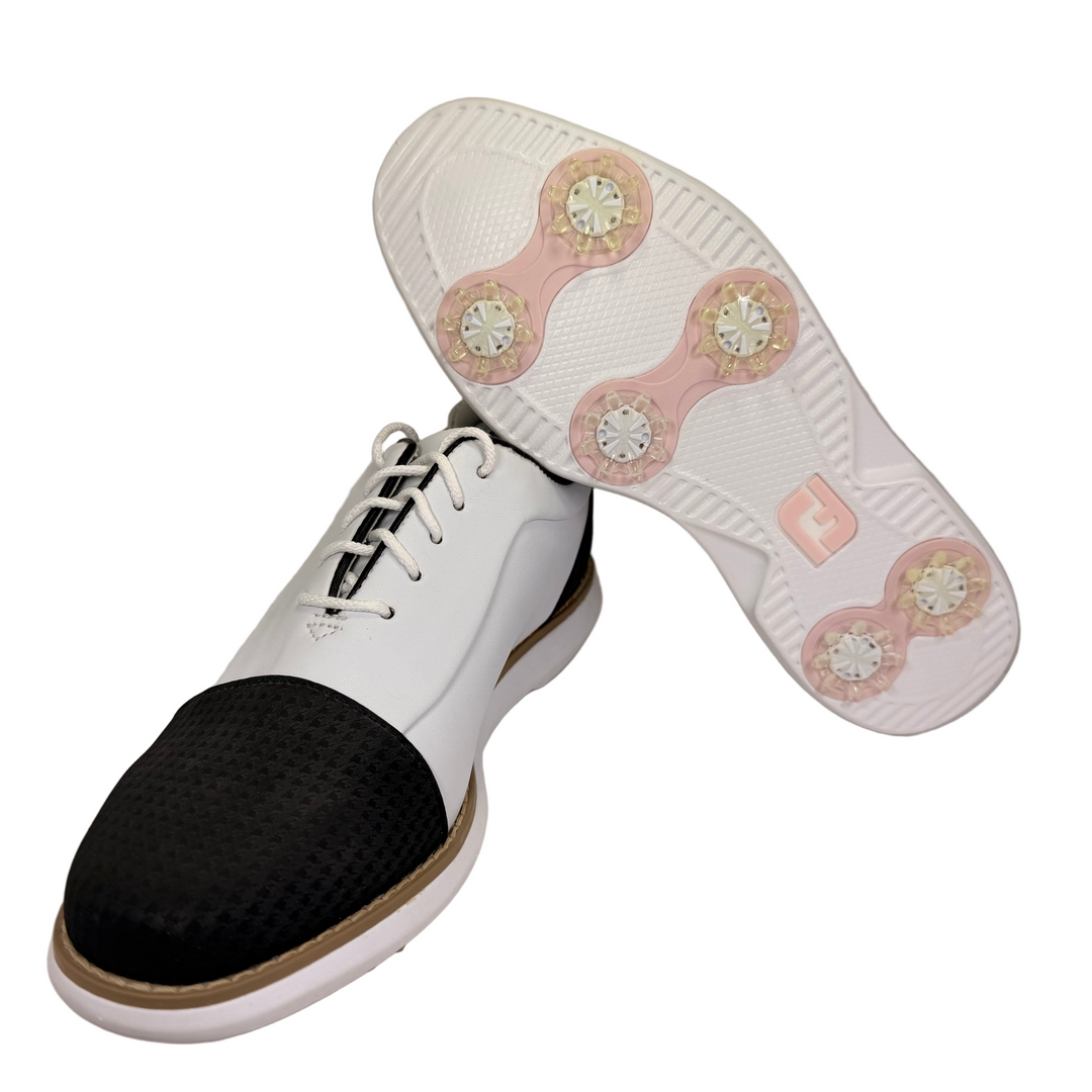 FootJoy Women's Traditions Golf Shoes - White/Black - Size 6.5