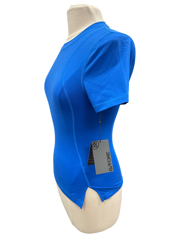 G/FORE Crew Neck Operative Activewear Top- Blue - Skorzie