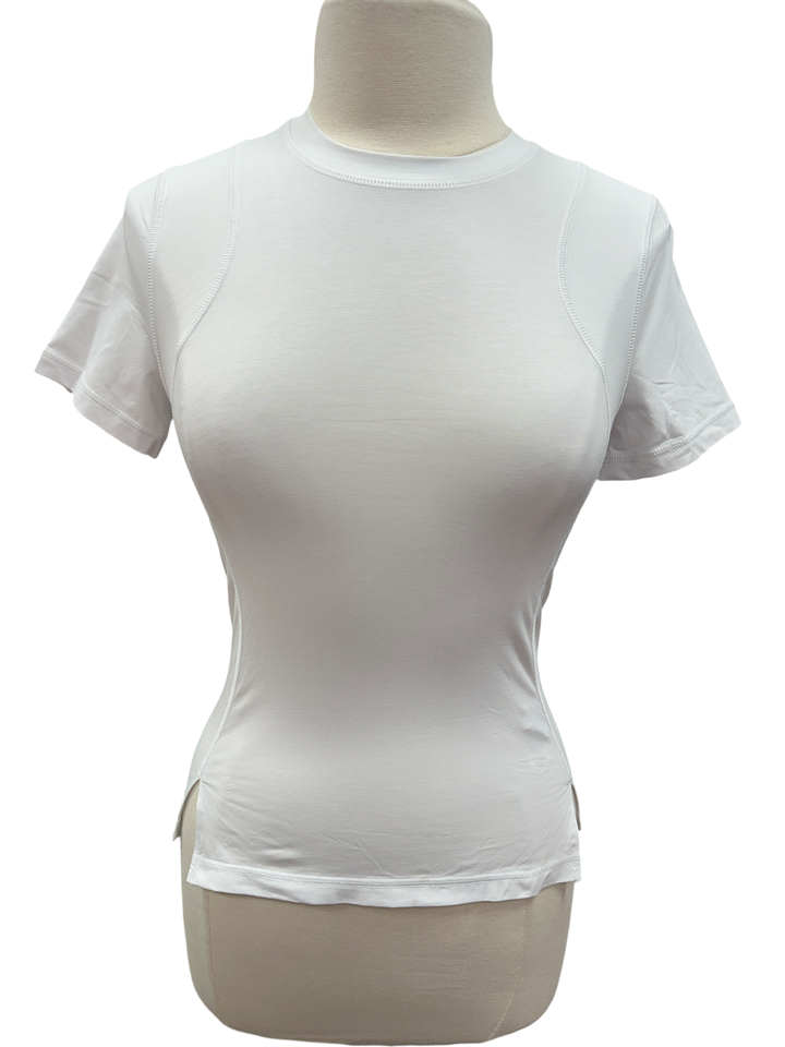 G/FORE Crew Neck Operative Activewear Top- White - Skorzie