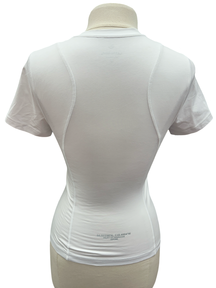 G/FORE Crew Neck Operative Activewear Top- White - Skorzie