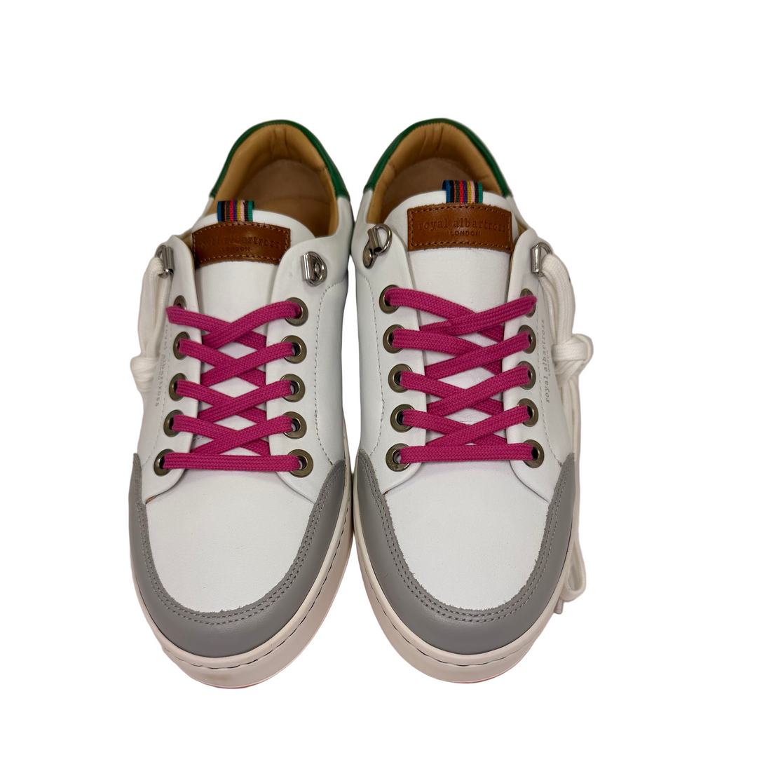 Royal Albartross The Fieldfox Women's Fur Spikeless Golf Shoes - White/Dalmation - Size 9