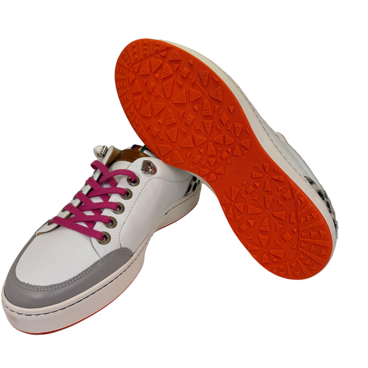 Royal Albartross The Fieldfox Women's Fur Spikeless Golf Shoes - White/Dalmation - Size 9
