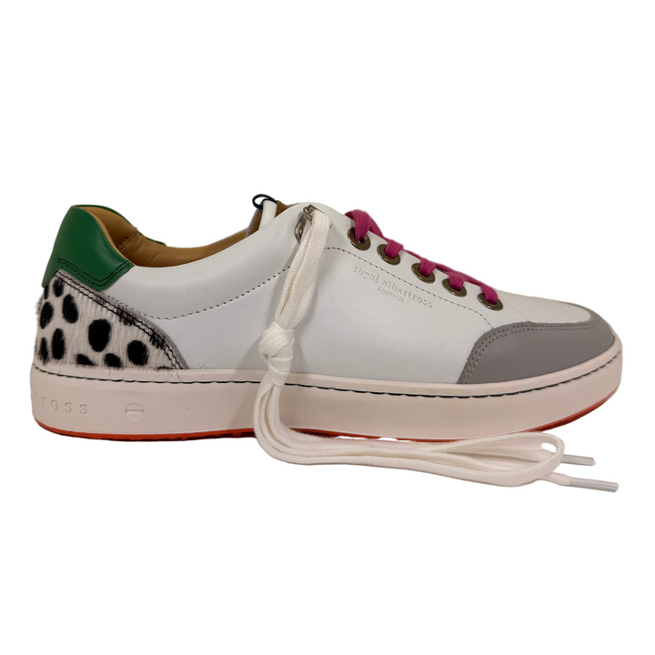 Royal Albartross The Fieldfox Women's Fur Spikeless Golf Shoes - White/Dalmation - Size 9