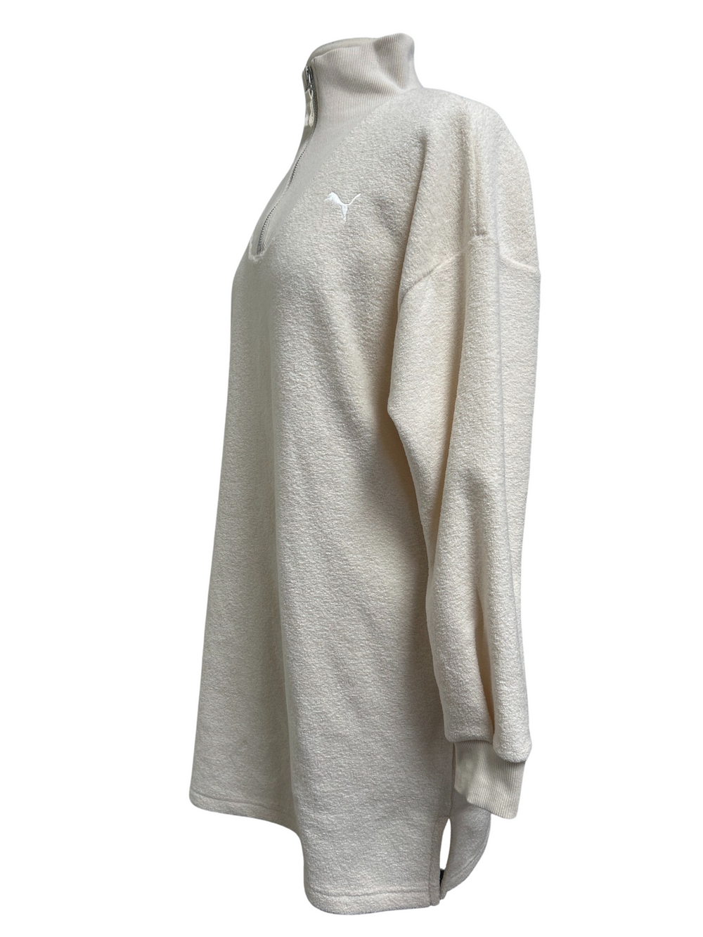 Puma Terry Pullover Dress -  Ivory - Size L - Skorzie