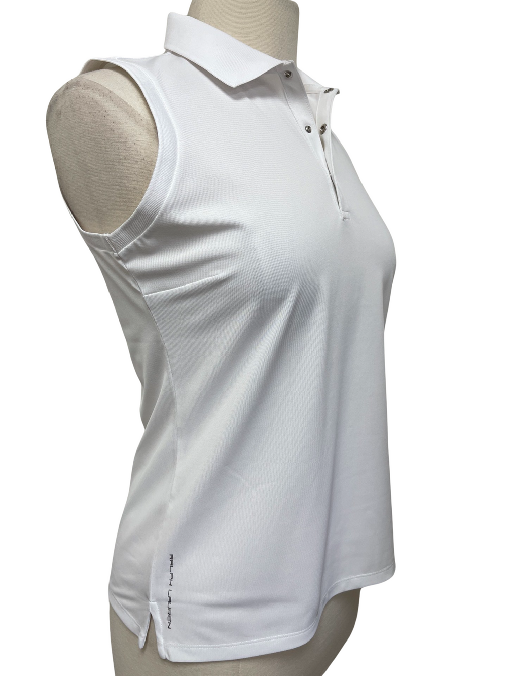 RLX Ralph Lauren Tailored Sleeveless Polo - White - Size Small - Skorzie
