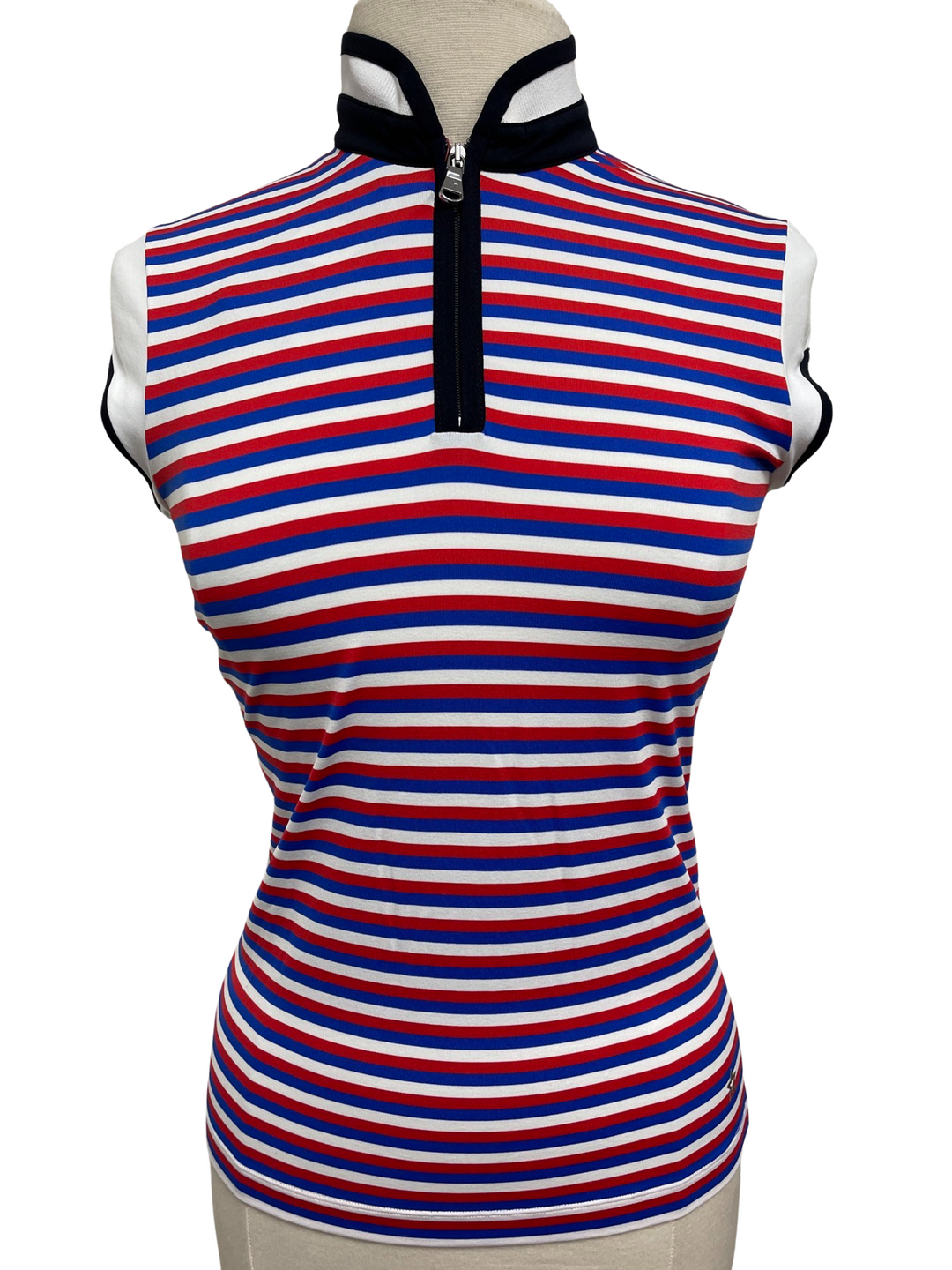 Lohla Sport The Chole Striped Cap Sleeve Top - White - Size Small - Skorzie