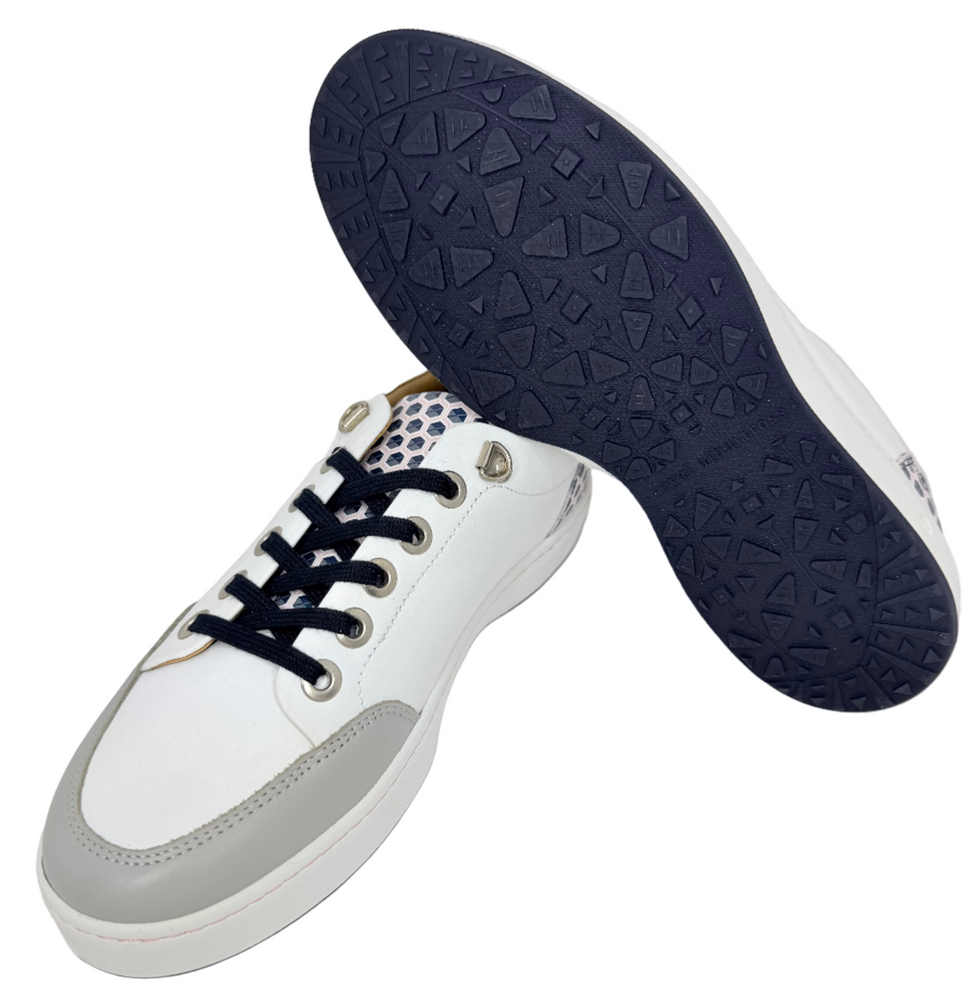 Royal Albartross Women's Fieldfox Golf Shoes - Geo White/Navy - Size 9