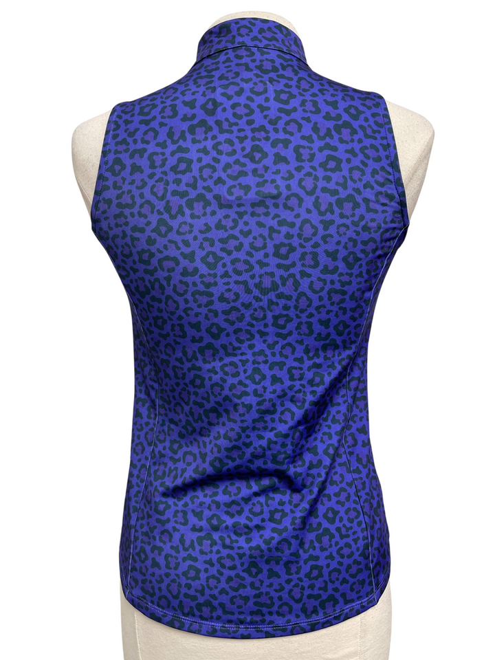 Amy Sport Frontline Sleeveless Top - Purple Leopard - X-Small - Skorzie