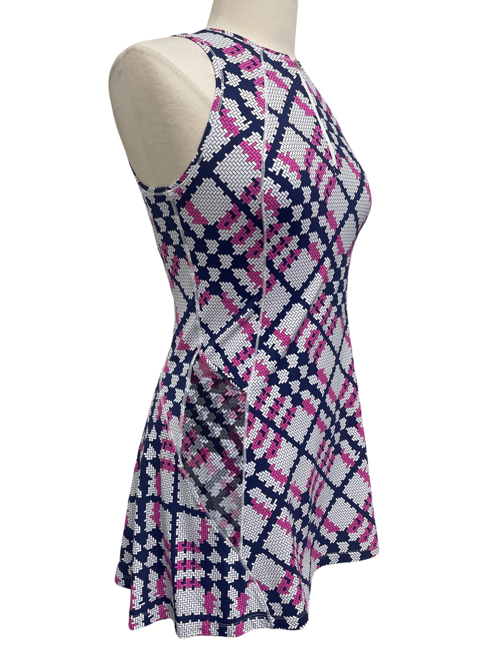 IBKUL Hot Pink/Navy Sonika Dress - Small - Skorzie