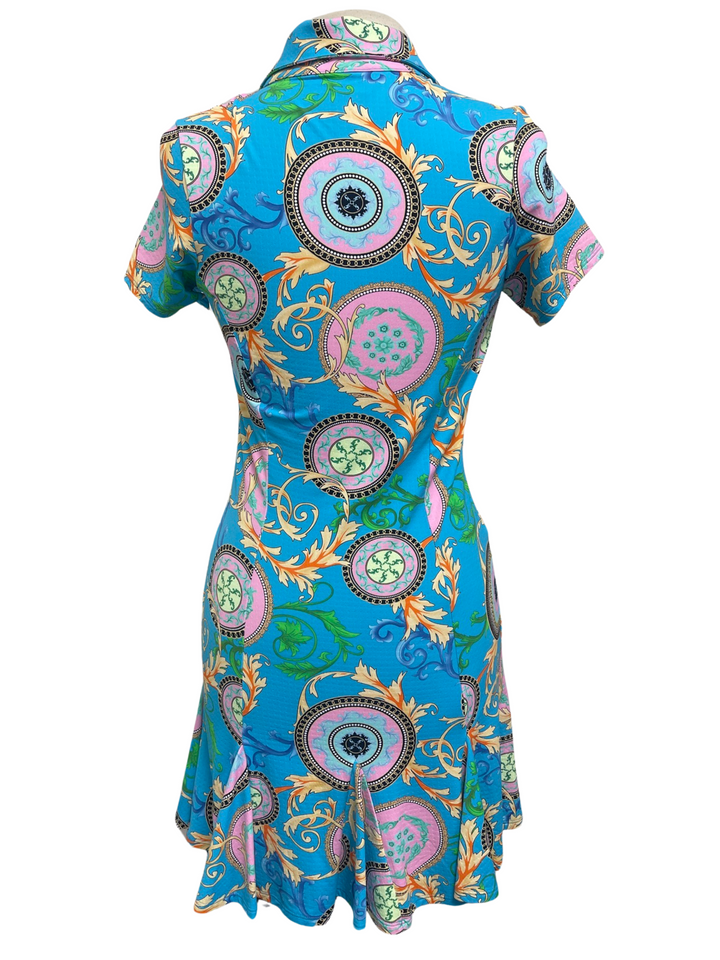 IBKUL Turquoise Debbie Dress - Small - Skorzie