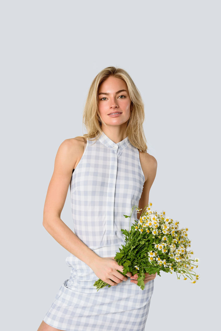 Jayebird Kit Top - Powder Blue Gingham - Skorzie