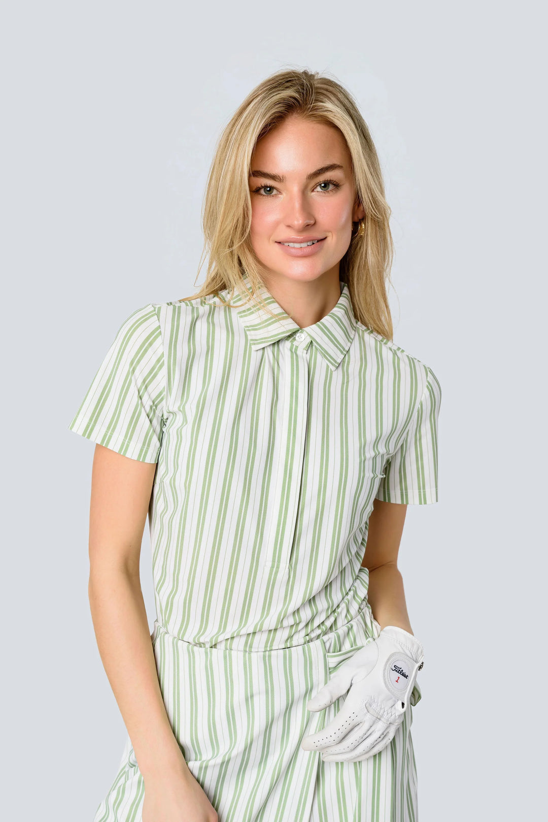 Jayebird Maddie Short Sleeve Top - Green Stripe - Skorzie