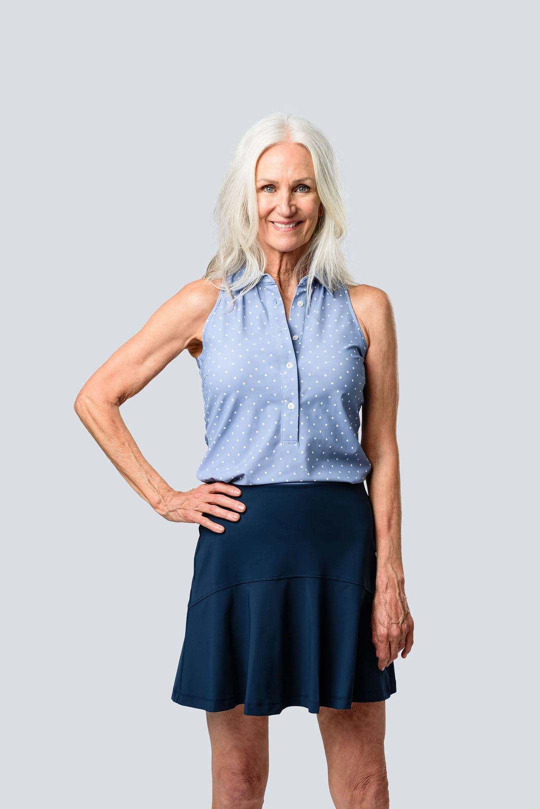 Jayebird Ella Top - Chambray Polka Dot - Skorzie