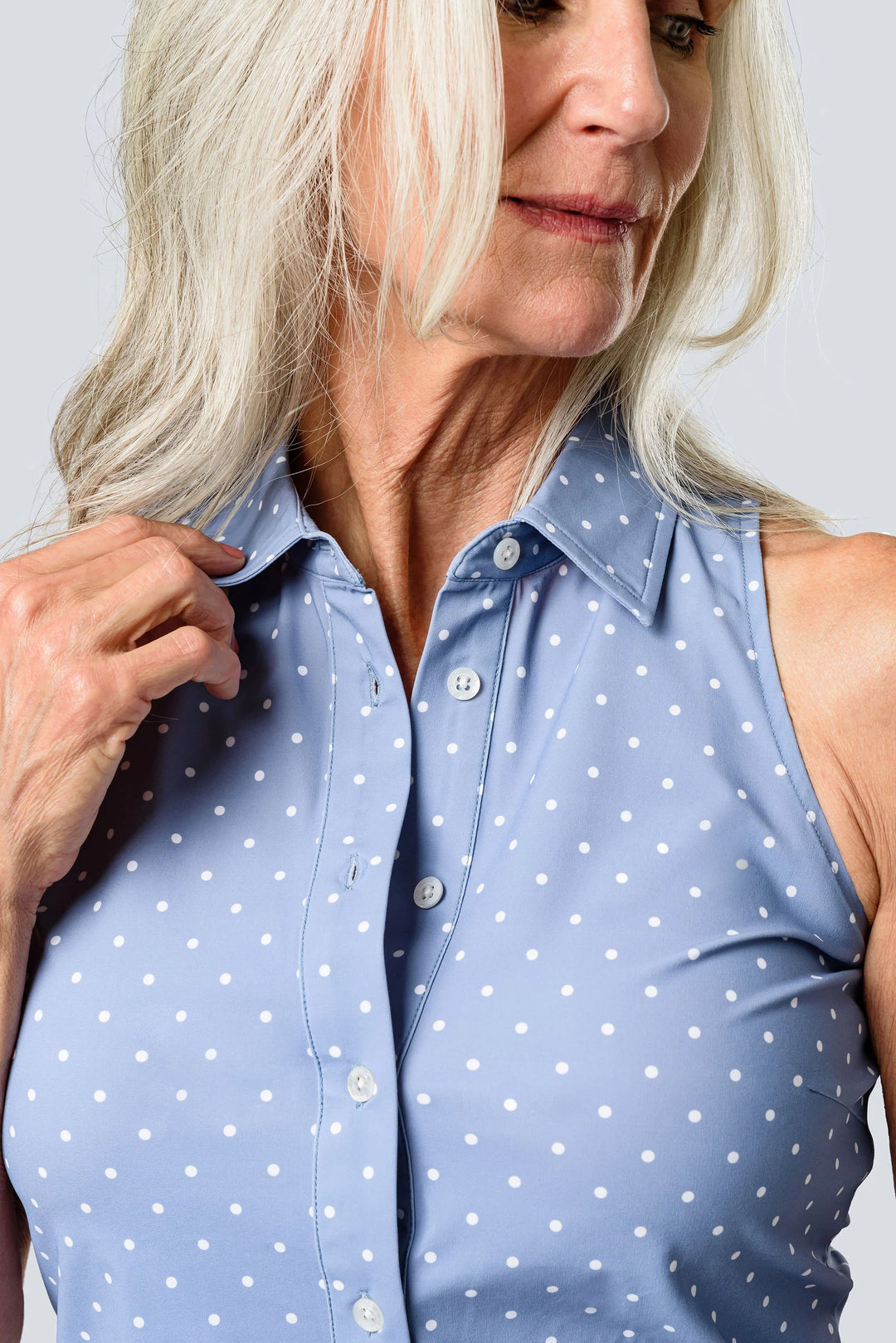 Jayebird Ella Top - Chambray Polka Dot - Skorzie