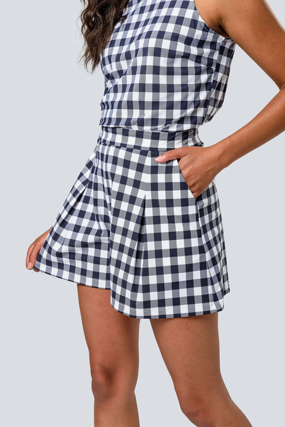 Jayebird Ava Short - Navy Gingham - Skorzie