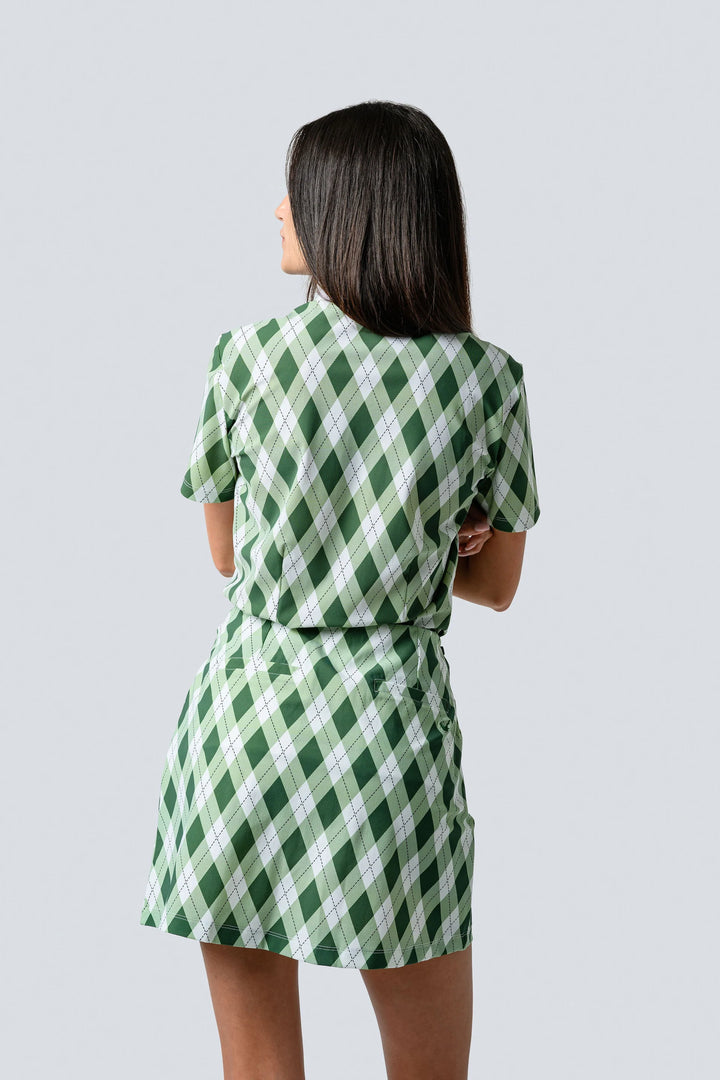 Jayebird Janie Classic Skort - Green Argyle - Skorzie